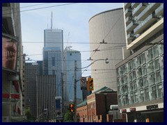 Dundas St towards First Canada Place and new City Hall